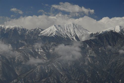 安曇野上空より　常念岳2/20