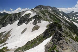 別山登りより 振り返ってみる立山連峰8/4