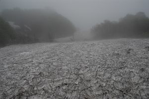 白馬尻直前　雪渓の始まり7/22