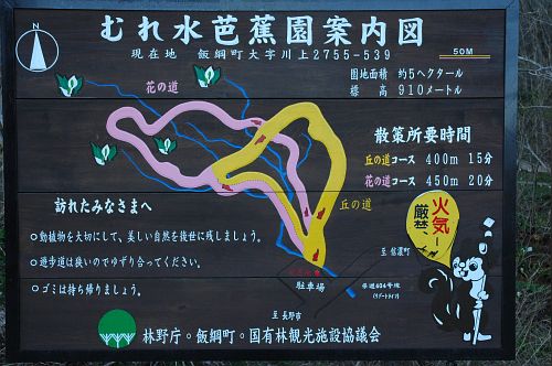 飯綱町　むれ水芭蕉園案内板