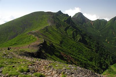 硫黄岳山頂　本日のメニュー7/30