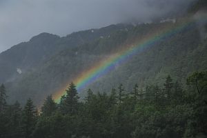 松本市安曇　奥上高地・横尾　虹ｊ7/14-3