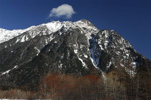 上高地　河童橋周辺　明神岳1/22