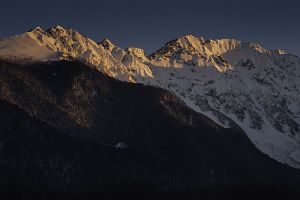 上高地　大正池　穂高連峰1/22