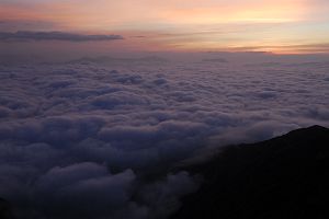 唐松岳山頂より　雲海8/20-1