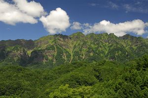 長野市鬼無里　大望峠　西岳の連峰8/15