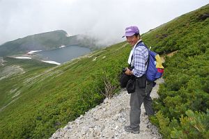 糸魚川市　小蓮華山～白馬大池　長谷川守さんと白馬大池7/23