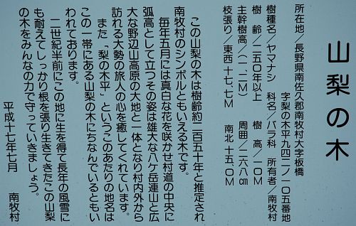 南牧村板橋の農道　ヤマナシ解説板5/18